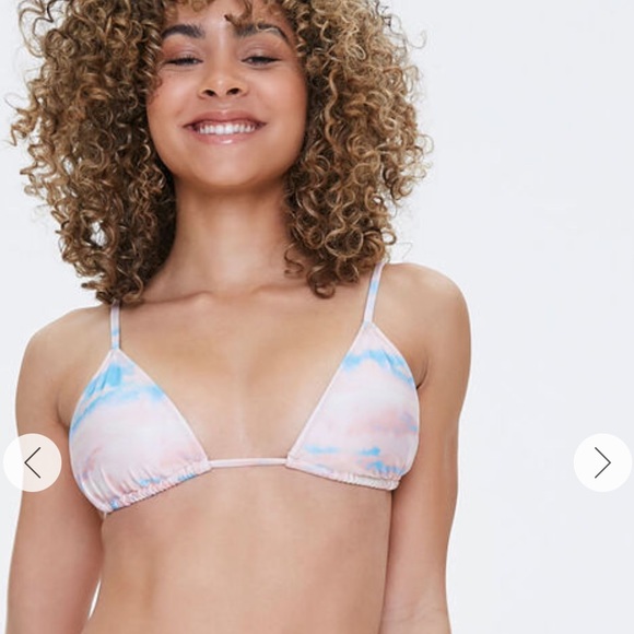 Forever 21 Cloud Wash Triangle Bikini Top Large - Picture 8 of 10